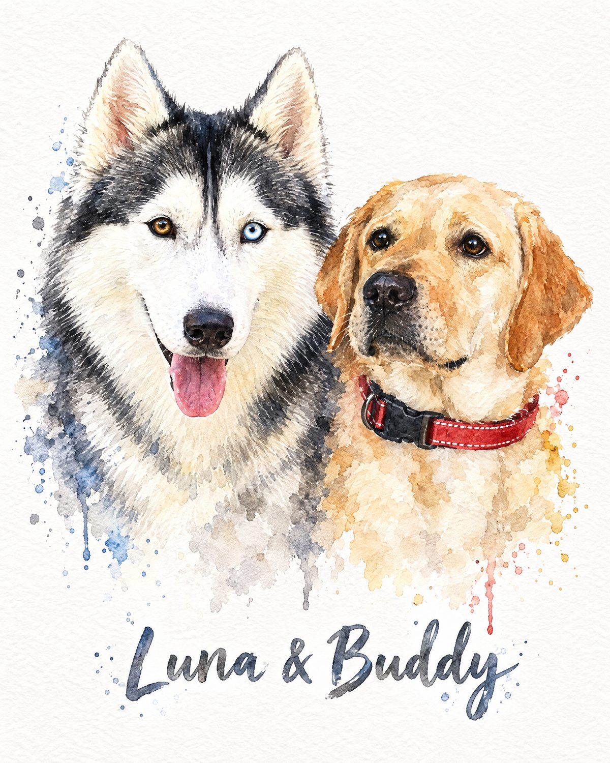 The Pack Portrait in the watercolor look